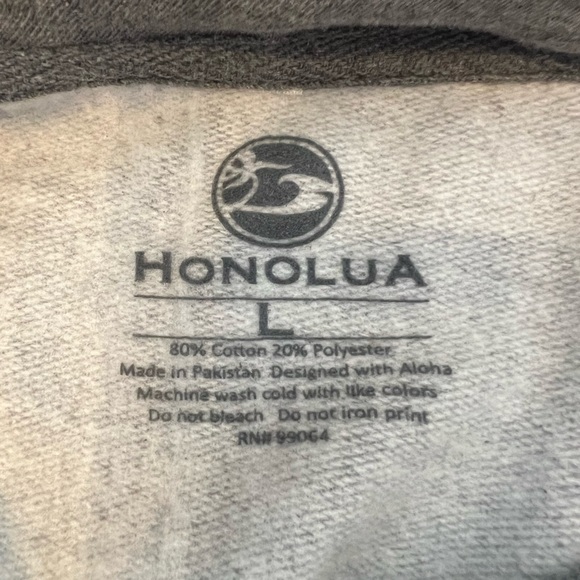 Men’s Large Honolua Grey Hoodie Sweatshirt - Picture 9 of 9